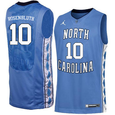 Men North Carolina Tar Heels #10 Lennie Rosenbluth College Basketball Jerseys Sale-Blue